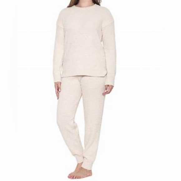 Cupcakes and Cashmere 2pc White Fleece Lounge Pajama Set Womens L Soft Cozy - Picture 2 of 11